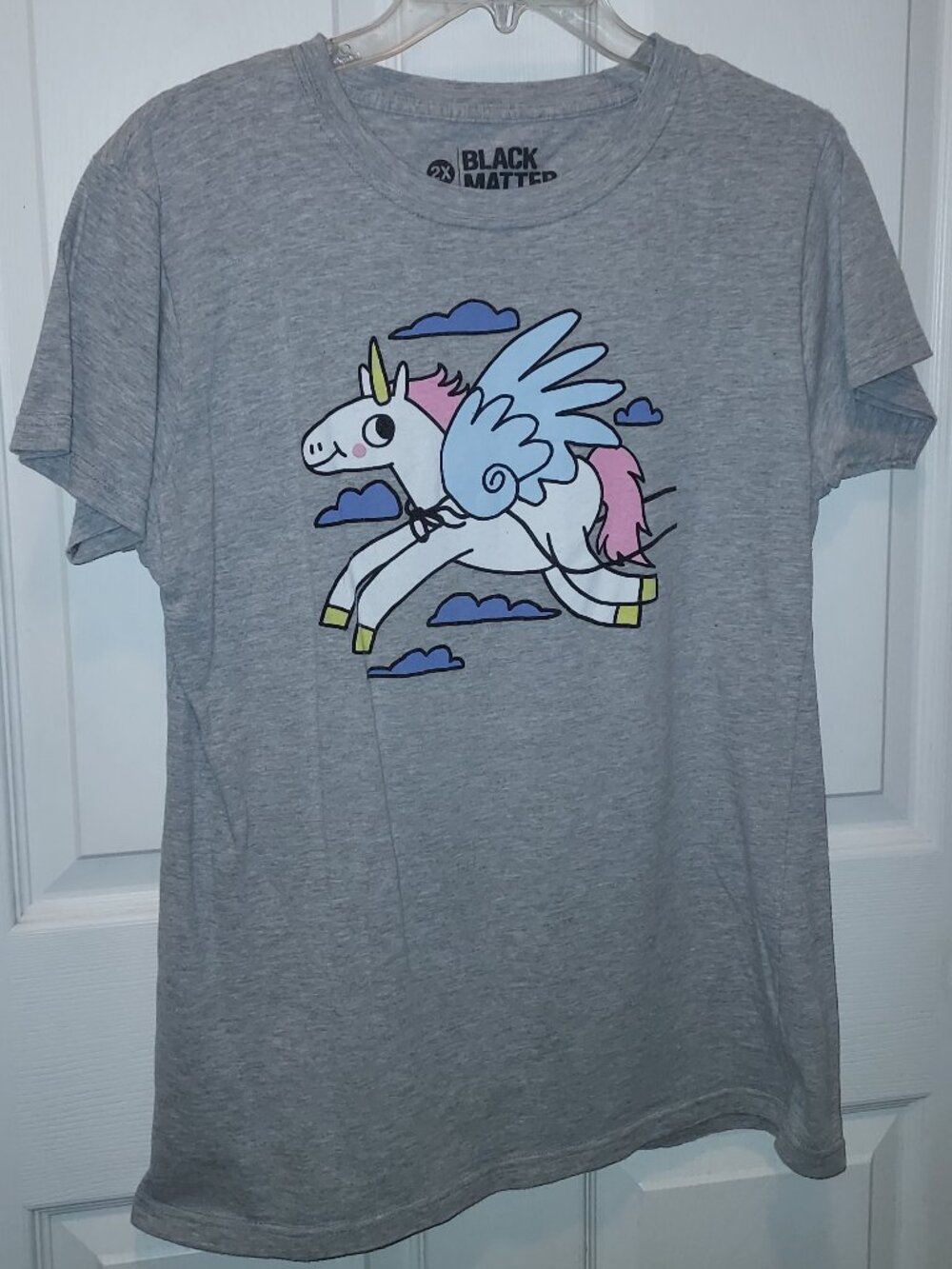 Black Matter UNICORN ALICORN PEGACORN Shirt GREY Junior 2X